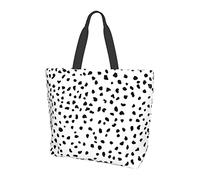 Oudrspo Dog Dalmatian Print Tote Bag Ladies Cute Shopping Bag Large Capacity Shoulder Bag Work Fit Fashion Handbag Organizer