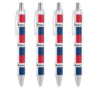 Oudrspo Dominican Republic Flag Retractable Ballpoint Pens Black Gel Ink Pen Smooth Writing for Office Home Work