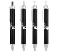 Oudrspo Don't Give Up Tiger Slogan Black Pens Ballpoint Pen Ball Point Pen Smooth Writing Gel Pens Retractable 0.5 Fine Point for School Office Don't Give Up Tiger Slogan Pattern 4 PCS