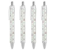 Oudrspo Elephant Panda And Koala Black Pens Ballpoint Pen Ball Point Pen Smooth Writing Gel Pens Retractable 0.5 Fine Point for School Office Elephant Panda And Koala Pattern 2 PCS