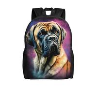 Oudrspo English Mastiff Dog Backpack 16 In | Casual Daypack Lightweight Travel Backpack with Laptop Compartment Versatile Rucksack for Commuting,Hiking,Daily Use