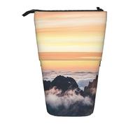 Oudrspo Fairy Mist Standing Pencil Case, Cute Pen Pouch, Telescopic Stationery Pouch Makeup Cosmetics Bag for Women Office