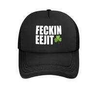 Oudrspo Feckin Eejit Stylish Trucker Hat Mesh Baseball Cap for Adults-AdjustableBlack