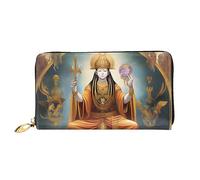 Oudrspo Female God Women's Long Zipper Wallet, 7.48x4.13 Inches, Comes with Credit Card Slots Inside, Lightweight and Durable.