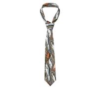 Oudrspo Fishing Bait Print Stylish Men'S Printed Tie For Business, Weddings & Daily Wear
