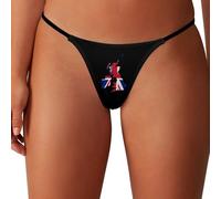 Oudrspo Flag Map of The United Kingdom Women's G-String Thongs Sexy Low Waist Panties T Back Breathable Cheeky Underwear