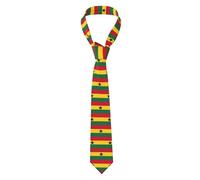 Oudrspo Flag Of Ghana Ties For Men Elegant Suit And Tie Fashion Printed Floral Neck Tie Formal Party Wedding