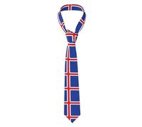 Oudrspo Flag of Iceland Men's Tie, 3.15 Inch (8cm) Fashion Classic Silk Tie, Father's Day Thanksgiving Christmas Gift, Wedding Party