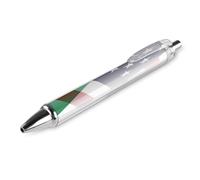 Oudrspo Flag of Italy And U.S. Ballpoint Retractable Pen 0.5mm Smooth Writing Black Ink Ball Point Note Taking Accessories For Office 1 PCS