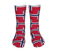 Oudrspo Flag of Norway 8 Flag Ofany Mens Funny Crazy Socks Unisex Cool Funky 3d Printed Patterned Athletic Calf Socks 16 In