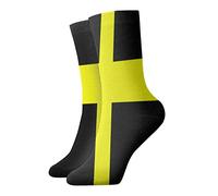 Oudrspo Flag of Saint David Athletic Tube Socks Black Socks Running Socks Breathable Casual Sports Socks