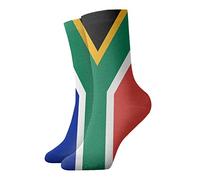 Oudrspo Flag of South Africa Athletic Tube Socks Black Socks Running Socks Breathable Casual Sports Socks