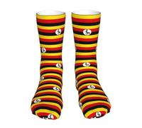 Oudrspo Flag of Uganda 3 Flag Of Uganda Mens Funny Crazy Socks Unisex Cool Funky 3d Printed Patterned Athletic Calf Socks 16 In