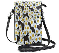 Oudrspo Flower Camomile Daisy Crossbody Phone Purse Small Shoulder Bag Cell Phone Pouch Leather Wallet Best Gift for Valentines Day,Anniversary,Birthdays