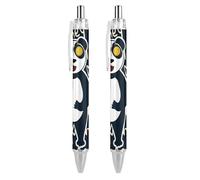 Oudrspo Funny Panda Money Black Pens Ballpoint Pen Ball Point Pen Smooth Writing Gel Pens Retractable 0.5 Fine Point for School Office Funny Panda Money Pattern 4 PCS