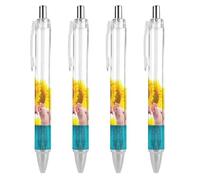 Oudrspo Funny Pig Cute Animal Black Pens Ballpoint Pen Ball Point Pen Smooth Writing Gel Pens Retractable 0.5 Fine Point for School Office Funny Pig Cute Animal Pattern 2 PCS