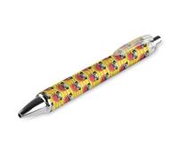 Oudrspo Funny Puppy Watermelon Black Pens Ballpoint Pen Ball Point Pen Smooth Writing Gel Pens Retractable 0.5 Fine Point for School Office Funny Puppy Watermelon Pattern 1 PCS