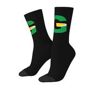 Oudrspo G Letter Guyana Flag Unisex Funky Socks Casual Dress Socks