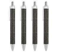 Oudrspo Geography Black Pens Ballpoint Pen Ball Point Pen Smooth Writing Gel Pens Retractable 0.5 Fine Point for School Office Geography Pattern 4 PCS