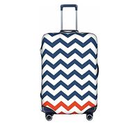 Oudrspo Geometric Navy Blue Red White Travel Luggage Cover Durable Suitcase Cover Fit 18-32 Inch Luggage