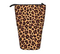 Oudrspo Golden Retriever Dog Print Telescopic Pencil Case Pen Holder Multifunction Standing Pencil Pouch for Women Men