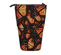 Oudrspo Grassland and Sunflower Print Telescopic Pencil Case Pen Holder Multifunction Standing Pencil Pouch for Women Men