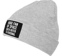 Oudrspo Gray Huge Fan of Space Both Outer and Personal Winter Unisex Beanie Warm Thick Knitted Hat Soft Stretch Skull Hat