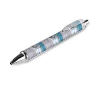 Oudrspo Great Blue Heron Retractable Ballpoint Pens Black Gel Ink Pen Smooth Writing for Office Home Work