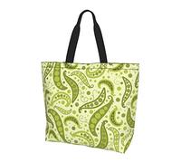Oudrspo Green Peas Tote Bag For Women,Womens Tote Bags,Waterproof Tote Purse for Teacher,Gym,Work,School with interior Pocket