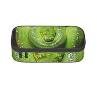 Oudrspo Green Snake Special Pencil case for Girls Boys, Big Capacity Pencil case Large Pencil Pouch, Students Stationery Pen Bag Pencil Bags with Zipper for School Office Work