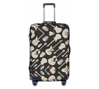 Oudrspo Guitar Pattern Print Luggage Cover Washable Suitcase Anti-Scratch Suitcase Cover Protective Cover Fits 18-32 Inch