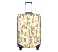 Oudrspo Hand Drawn Giraffes Print Luggage Cover Washable Suitcase Anti-Scratch Suitcase Cover Protective Cover Fits 18-32 Inch