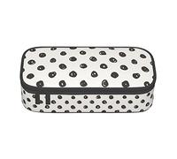 Oudrspo Hand Drawn Scribble Polka dot Special Pencil case for Girls Boys, Big Capacity Pencil case Large Pencil Pouch, Students Stationery Pen Bag Pencil Bags with Zipper for School Office Work