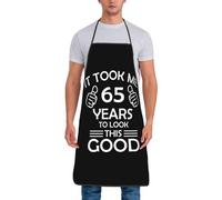 Oudrspo Happy 65th Birthday Happy 65th Birthday Women Men Aprons Waterproof Adjustable Cooking Aprons For Kitchen Gardening Cooking