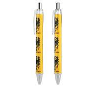 Oudrspo Holy Roman Empire Flag Retractable Ballpoint Pens Black Gel Ink Pen Smooth Writing for Office Home Work