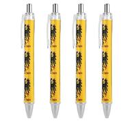 Oudrspo Holy Roman Empire Flag Retractable Ballpoint Pens Black Gel Ink Pen Smooth Writing for Office Home Work