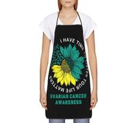 Oudrspo I Have Time to Listen Your Life Matters Ovarian Cancer Awareness Apron Home Kitchen Cooking Baking Gardening For Women Men, Funny Creative Gift Aprons