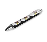 Oudrspo Illinois Flag Map Retractable Ballpoint Pens Black Gel Ink Pen Smooth Writing for Office Home Work