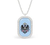 Oudrspo Imperial Coat of Arms ofany Custom Necklace for Women Rectangle Pendant Necklaces Fashion Jewelry Gifts Gold Silver