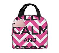 Oudrspo Insulated Lunch Bag Stop Hate Keep Calm Matic Lunch Box Reusable Cute Tote Lunch Box for Adult & Kids, Leakproof Cooler Lunch Bags for Work Office Travel School Picnic