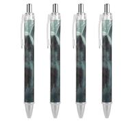 Oudrspo Intense Shark Attack Ballpoint Pen Retractable Writing Smooth Black Ink Ball Point Pens Office Supplies 4 PCS
