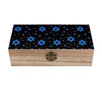 Oudrspo Israeli Flag Print Wooden Keepsake Box Decorative Storage Box | Lock Box,Printed Jewelry Box,Personalized Memory Box,Gifts,Home Decor