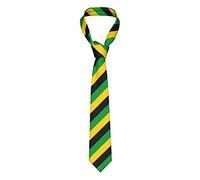 Oudrspo Jamaica Flag Jamaicans Men'S Neck Tie Slim Neck Tie Casual Skinny Ties Soft Novelty Tie For Work Celebration Wedding