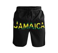 Oudrspo Jamaica Men's Quick Dry Swim Trunks with Pockets Beach Board Shorts Bathing Suits