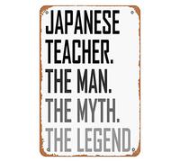 Oudrspo Japanese Teacher The Man Profession Sign Wall Decor Art Poster Vintage Metal Tin Sign For Funny Man Cave Office Bathroom Room Garage Apartment Dorm Sign Wall Decoration Gift 8x12 In