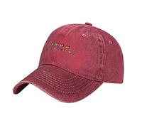 Oudrspo Jesus is My Copilot Hat Adjustable Men Women Unisex Baseball Cap Washed Cotton Denim Red