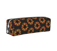 Oudrspo Juneteenth Celebrate Freedom African American Pencil Pouch Round Pen Case Portable Pencil Bag Leather Organizer with Zipper Cosmetic Pouch Bag