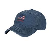 Oudrspo Just A Regular Dad Tryingto Raise Liberals Father's Day Hat Adjustable Men Women Unisex Baseball Cap Washed Cotton Denim Navy