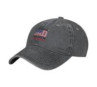 Oudrspo Just A Regular Dad Tryingto Raise Liberals Father's Day Hat Adjustable Men Women Unisex Baseball Cap Washed Cotton Denim Deep Heather