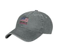Oudrspo Just A Regular Dad Tryingto Raise Liberals Father's Day Hat Adjustable Men Women Unisex Baseball Cap Washed Cotton Denim Gray